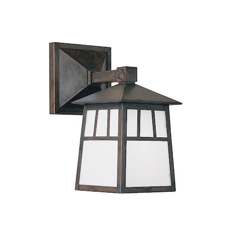 Arroyo Craftsman 6" Raymond Wall Mount-Wet Rated, Slate, Rain Mist Glass RB-6WRM-S